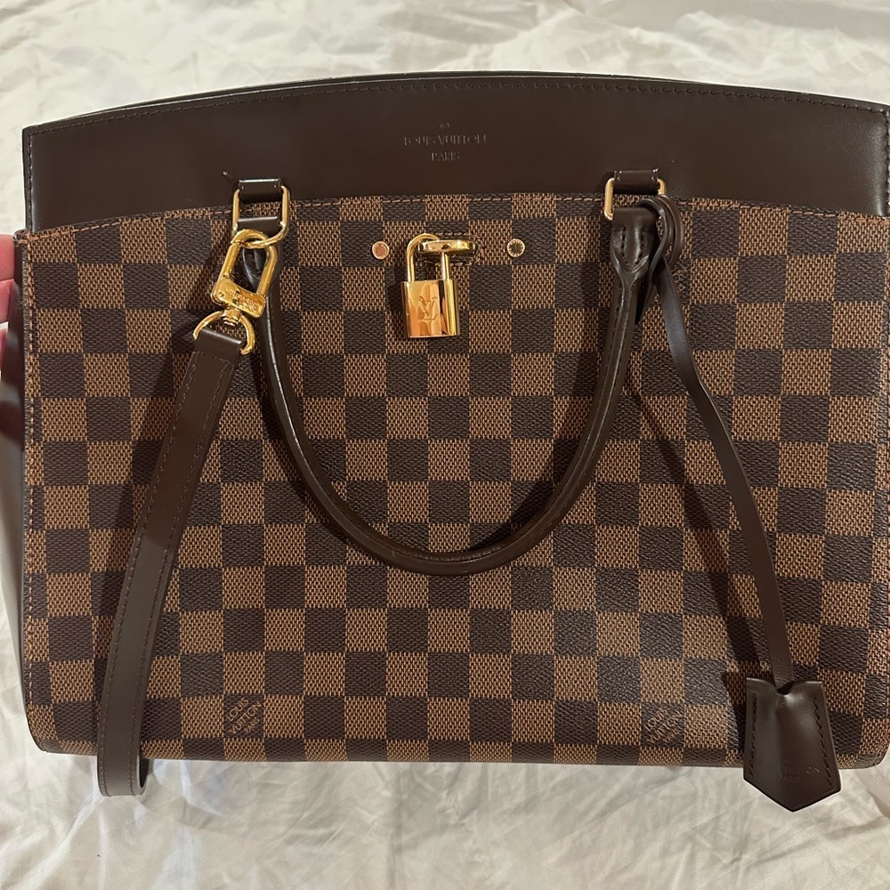 Louis Vuitton Rivoli MM Brown Damier Ebene Canvas Satchel